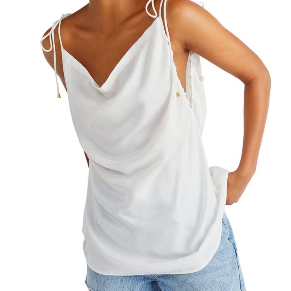Hattie Silky Tank Free People in NAVY